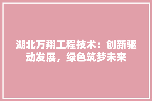 湖北万翔工程技术：创新驱动发展，绿色筑梦未来 室内设计