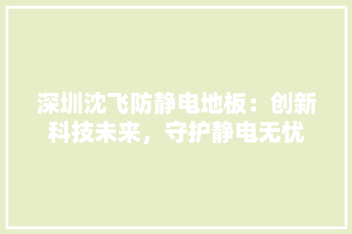 深圳沈飞防静电地板：创新科技未来，守护静电无忧 室内设计