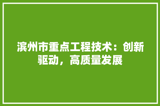 滨州市重点工程技术：创新驱动，高质量发展 室内设计