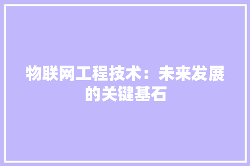 物联网工程技术：未来发展的关键基石 室内设计