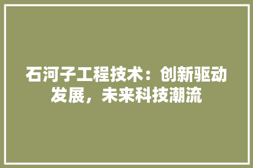 石河子工程技术：创新驱动发展，未来科技潮流 室内设计