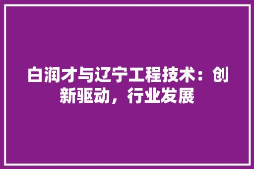 白润才与辽宁工程技术：创新驱动，行业发展 室内设计