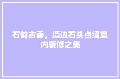 石韵古香，墙边石头点缀室内装修之美