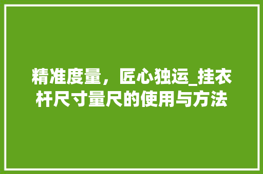 精准度量，匠心独运_挂衣杆尺寸量尺的使用与方法 室内设计
