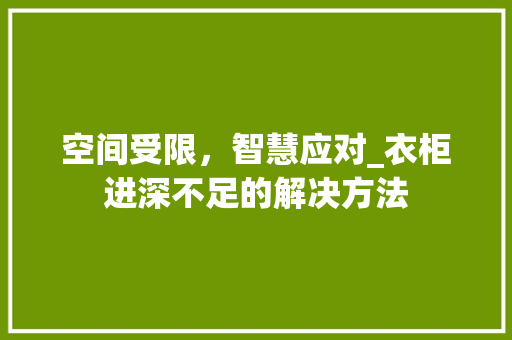 空间受限，智慧应对_衣柜进深不足的解决方法 室内设计