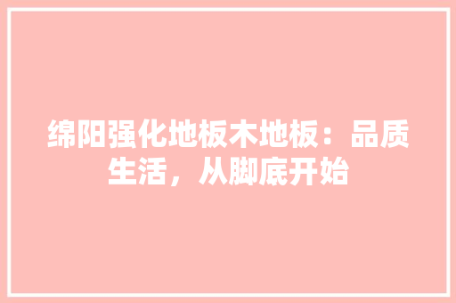 绵阳强化地板木地板：品质生活，从脚底开始 室内设计
