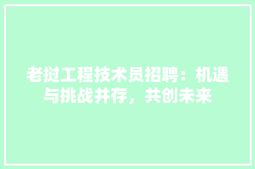 老挝工程技术员招聘：机遇与挑战并存，共创未来 室内设计