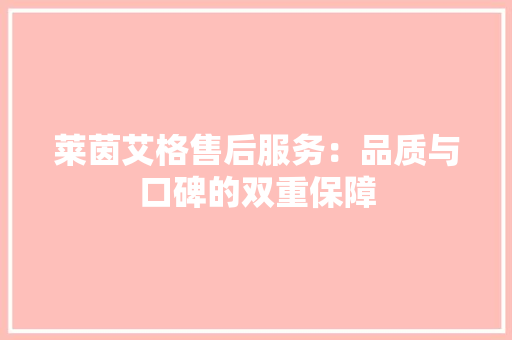 莱茵艾格售后服务：品质与口碑的双重保障 室内设计