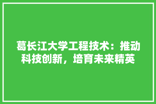 葛长江大学工程技术：推动科技创新，培育未来精英 室内设计
