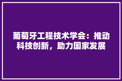 葡萄牙工程技术学会：推动科技创新，助力国家发展 室内设计