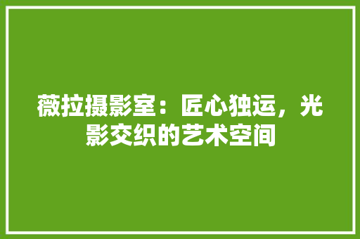 薇拉摄影室：匠心独运，光影交织的艺术空间 室内设计