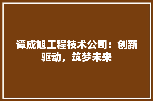 谭成旭工程技术公司：创新驱动，筑梦未来 室内设计