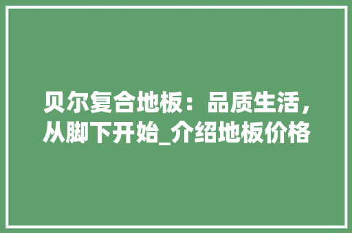 贝尔复合地板：品质生活，从脚下开始_介绍地板价格背后的价值 室内设计