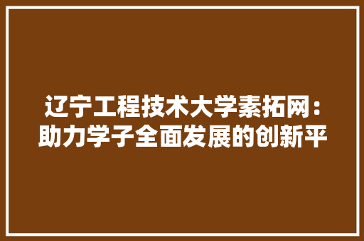 辽宁工程技术大学素拓网：助力学子全面发展的创新平台 室内设计