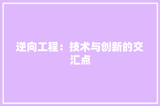 逆向工程：技术与创新的交汇点 室内设计