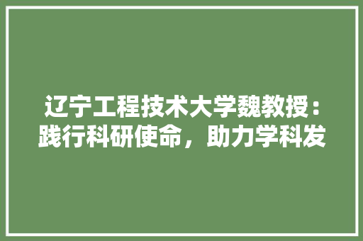 辽宁工程技术大学魏教授：践行科研使命，助力学科发展 室内设计