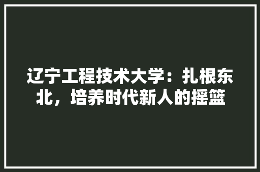 辽宁工程技术大学：扎根东北，培养时代新人的摇篮 室内设计