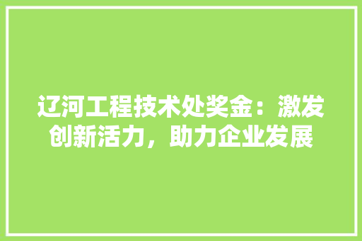 辽河工程技术处奖金：激发创新活力，助力企业发展 室内设计