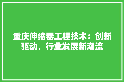 重庆伸缩器工程技术：创新驱动，行业发展新潮流 室内设计
