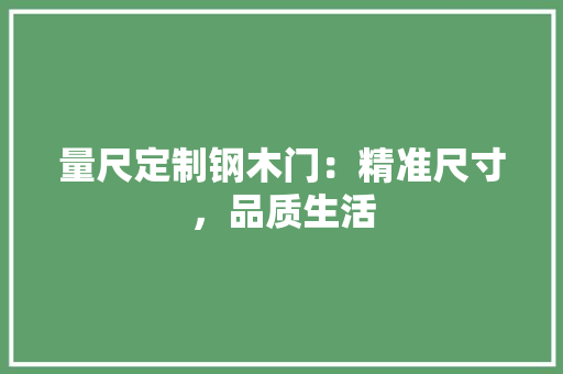 量尺定制钢木门：精准尺寸，品质生活