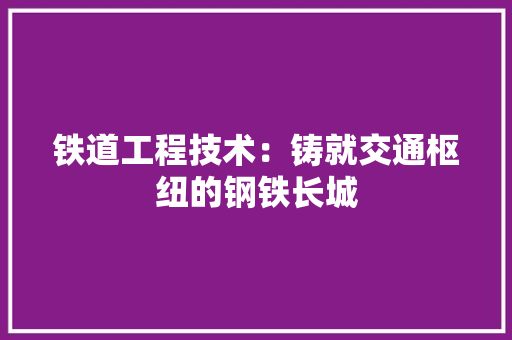 铁道工程技术：铸就交通枢纽的钢铁长城 室内设计