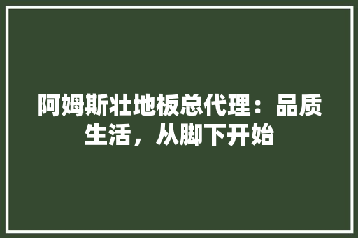 阿姆斯壮地板总代理：品质生活，从脚下开始 室内设计