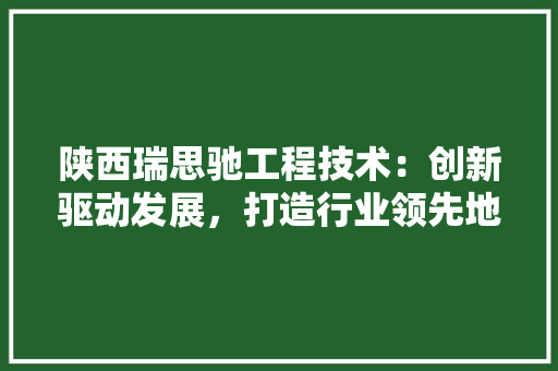 陕西瑞思驰工程技术：创新驱动发展，打造行业领先地位 室内设计