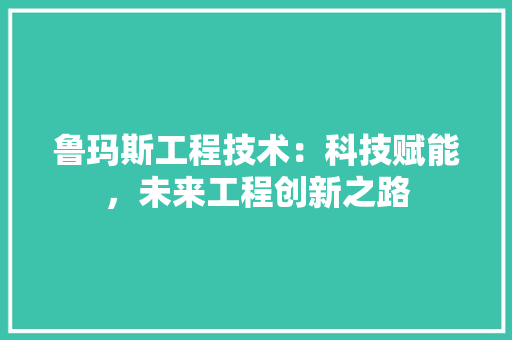 鲁玛斯工程技术：科技赋能，未来工程创新之路 室内设计
