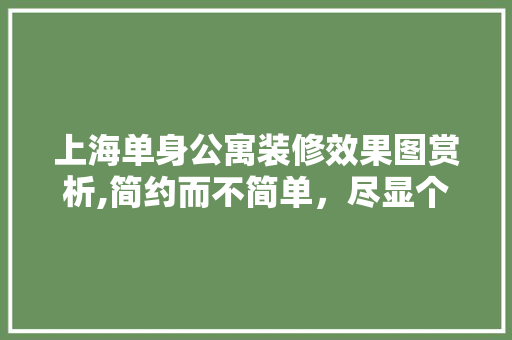 上海单身公寓装修效果图赏析,简约而不简单，尽显个性魅力 客厅装修