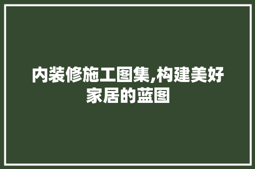 内装修施工图集,构建美好家居的蓝图 室内设计