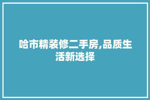 哈市精装修二手房,品质生活新选择 室内设计