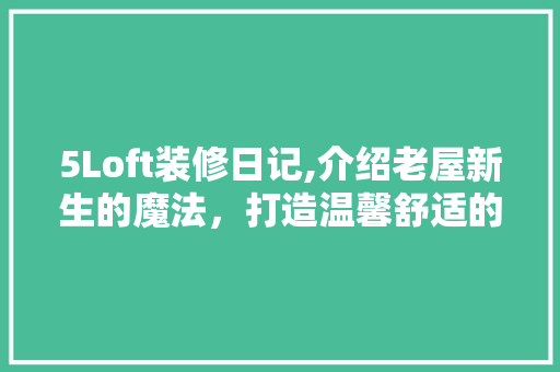 5Loft装修日记,介绍老屋新生的魔法，打造温馨舒适的家 软装设计