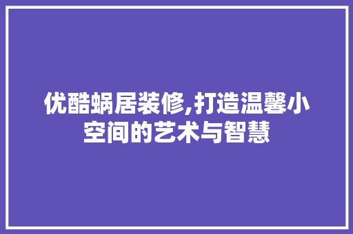 优酷蜗居装修,打造温馨小空间的艺术与智慧 地板材料