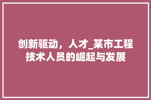 创新驱动，人才_某市工程技术人员的崛起与发展