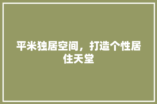 平米独居空间，打造个性居住天堂 中式风格装饰
