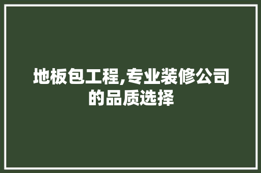 地板包工程,专业装修公司的品质选择 客厅装修