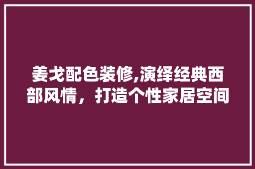姜戈配色装修,演绎经典西部风情，打造个性家居空间 中式风格装饰