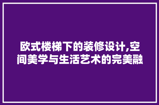 欧式楼梯下的装修设计,空间美学与生活艺术的完美融合 室内设计
