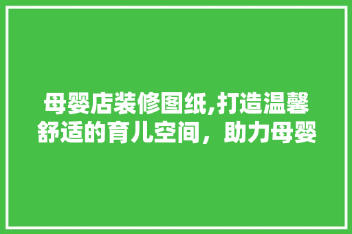 母婴店装修图纸,打造温馨舒适的育儿空间，助力母婴行业发展