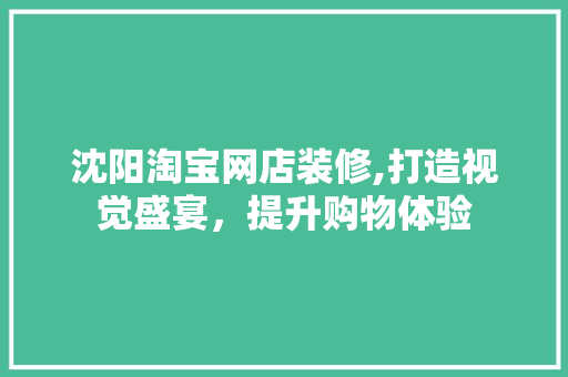 沈阳淘宝网店装修,打造视觉盛宴，提升购物体验 卧室装修