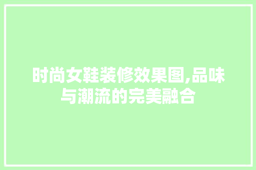 时尚女鞋装修效果图,品味与潮流的完美融合 家居装修