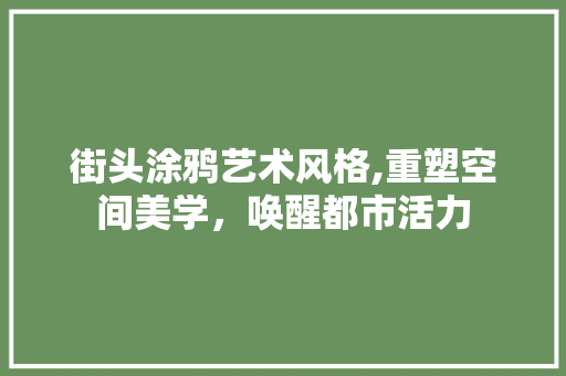 街头涂鸦艺术风格,重塑空间美学，唤醒都市活力 现代风格装饰