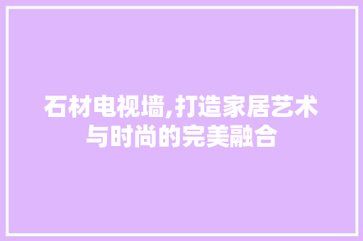 石材电视墙,打造家居艺术与时尚的完美融合