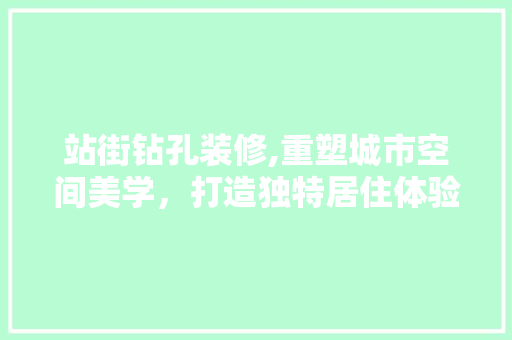 站街钻孔装修,重塑城市空间美学，打造独特居住体验 地板材料