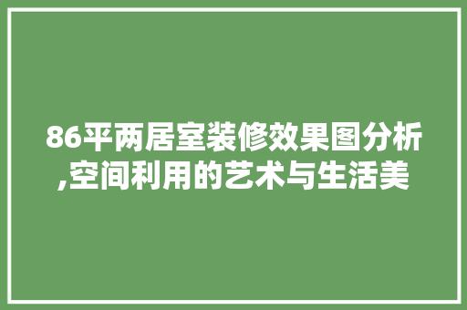 86平两居室装修效果图分析,空间利用的艺术与生活美学 中式风格装饰