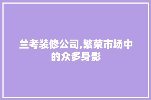 兰考装修公司,繁荣市场中的众多身影 卧室装修