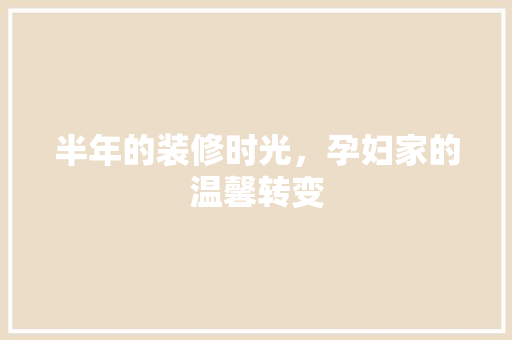 半年的装修时光，孕妇家的温馨转变 木雕艺术