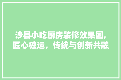 沙县小吃厨房装修效果图,匠心独运，传统与创新共融