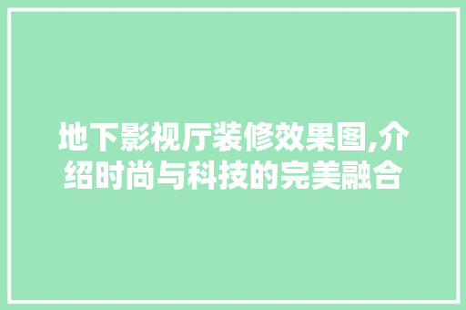 地下影视厅装修效果图,介绍时尚与科技的完美融合 中式风格装饰