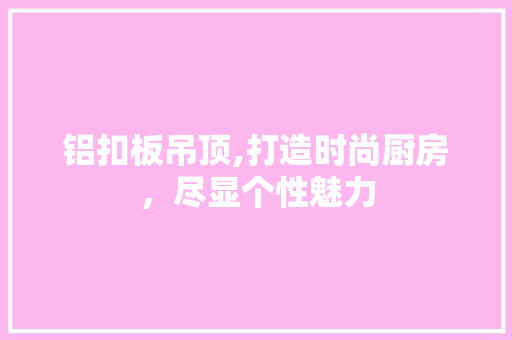 铝扣板吊顶,打造时尚厨房，尽显个性魅力 软装设计